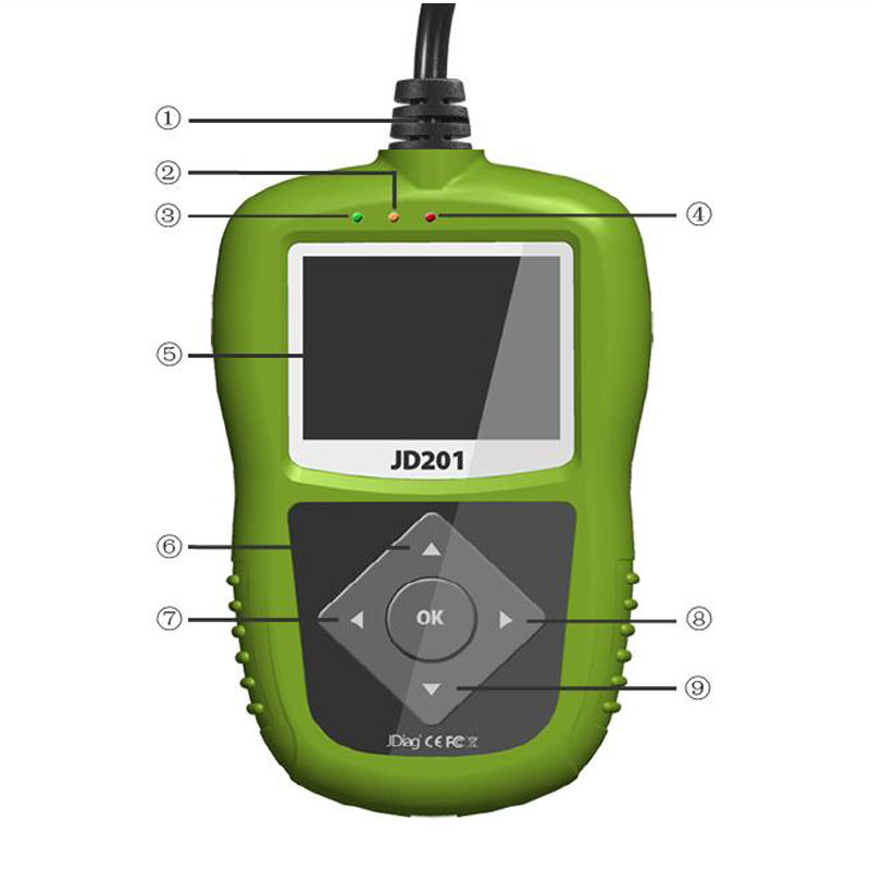 JDiag JD201 Code Reader With Color Screen for OBDII/EOBD/CAN