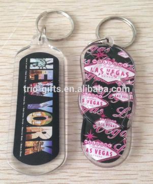 customized blank acrylic Key Chains NEWYORK LAS VEGAS