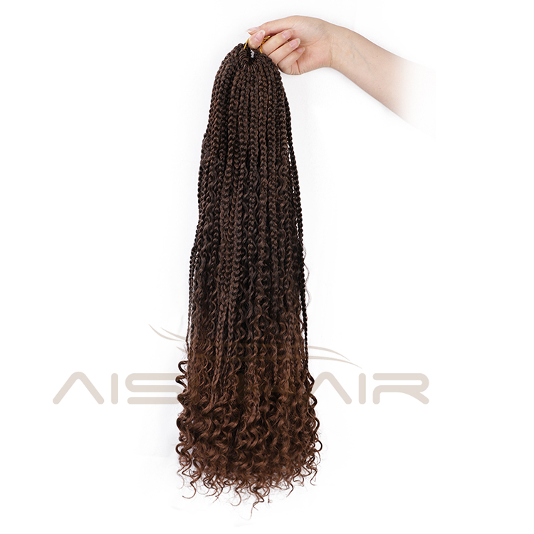 Aisi Hair Goddess Faux Locs Crochet Braids Hair Extensions Synthetic Brown Color Faux Locs Braids Hairpieces For Black Women