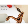 Brass Single Handle Basin Mixer Rose Gold