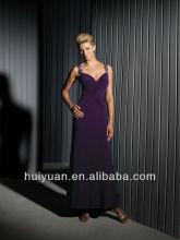 A-line Matte Jersey Directionally Gathered Bodice Hand-beaded Shoulder Straps Mother Brides Dresses