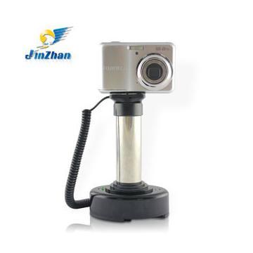 Charging alarmed anti-theft stand for camera display