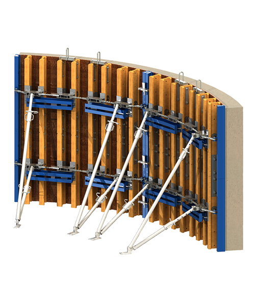 Adjustable Formwork for Plumbing and Bracing Wall