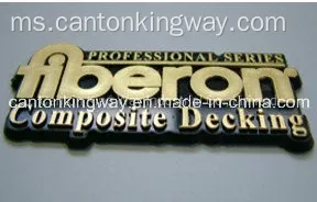 Lencana nameplate emas / lambang / lambang plastik abs