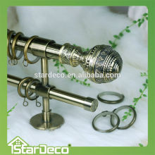 Metal curtain pole end,double adjustable curtain rod
