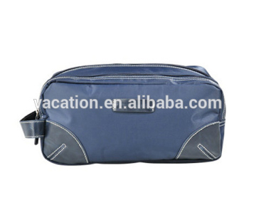 Men's toiletry Leather-Trimmed nylon Wash bag