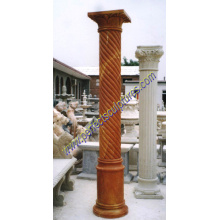 Piedra de mármol de granito piedra arenisca columna columna romana hueca (QCM019)