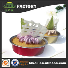 Colorful oven safe smooth wall aluminum foil mini apple pie packaging box with lids