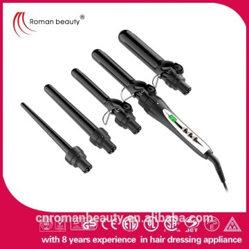 Dongguan electronics 5 in 1 hair tongs interchangeable hair curlers