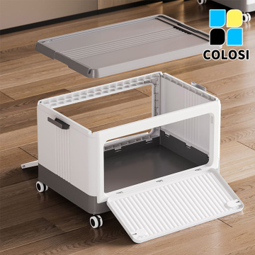 Plastic foldable storage box