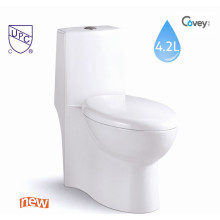 Easy Cleaning Ceramic Sanitary Ware Siphonic One-Piece Toilet with Cupc (A-JX841)