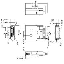DISPLAY Male soldering type(without hook)