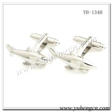 YH-1340 Novelty Silver Shark Animal Cufflinks