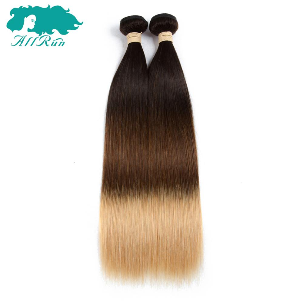 cheap 3 Tone Ombre Color 1B/4/27 Straight Hair Extensions Peruvian Human Hair