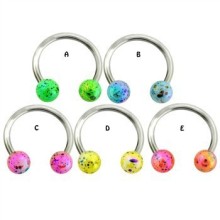 Multicolored Splatter Balls Horseshoe CBR
