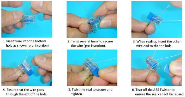 Twisting Rotor Meter Seal for Fiscal Machine and Meter seal