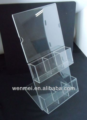 Clear Acrylic Display Rack for mobile phone, acrylic brochure holder