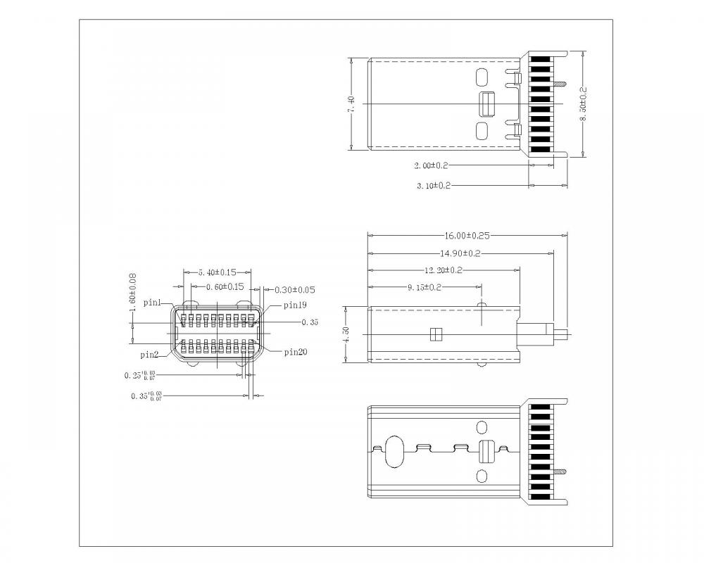 Mini Display Port Plug MDP-MXX-05