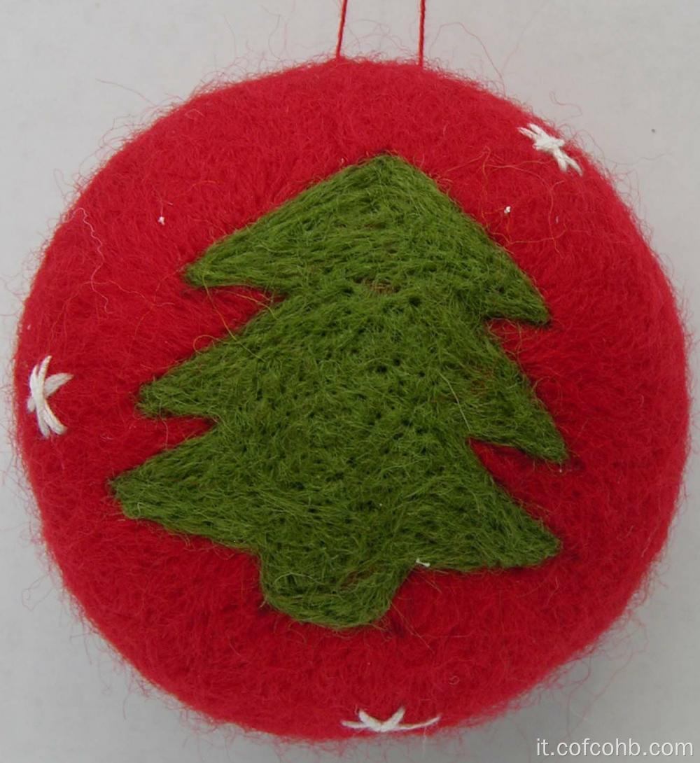 ornamento di Natale in tessuto palla
