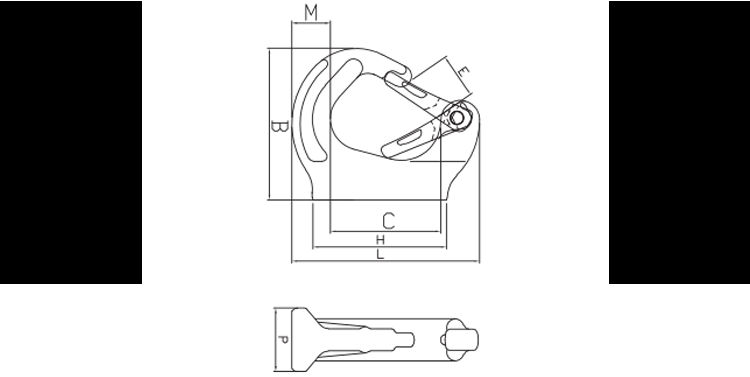 G80 Lifting Points Hardware Weld On Hook With Forged Latch