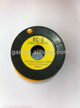 EC type electric round yellow cable marker (EC-0)
