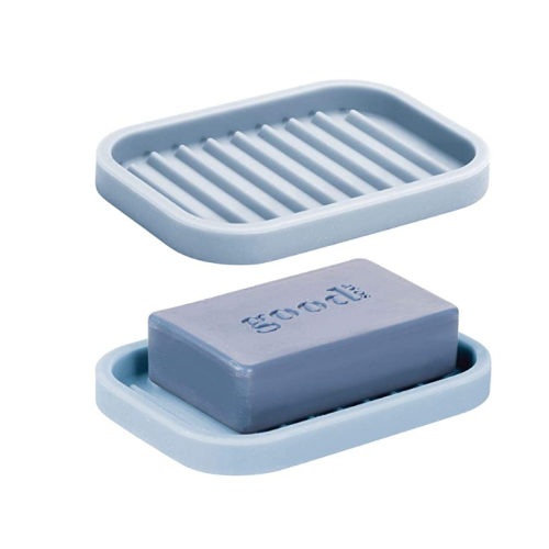 Kitchen Bathroom Silicone Soap Dish Tray Holder