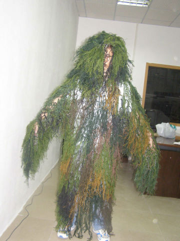 Woodland camouflage clothing ghillie suit