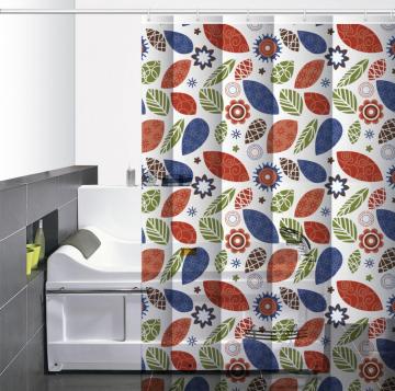 Waterproof Bathroom printed Shower Curtain Pole