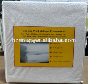 mattress cover bed bugs with zipper and dust mite proof, waterproof