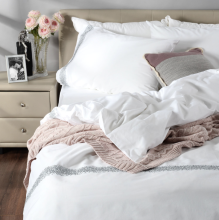 Embroidered duvet cover set