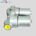 Duplex inline oil filter assembly aluminium