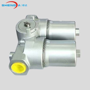 Hydraulic aluminium high effective duplex oil filter housing