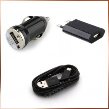 Wall Charger Car Charger USB Cable Set 1A Mobile Phone Travel Kit