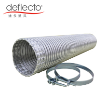 HVAC Systems Parts 4 inch Range Hood Duct Kit Semi Rigid Flexible Duct Aluminum 2 Clamps