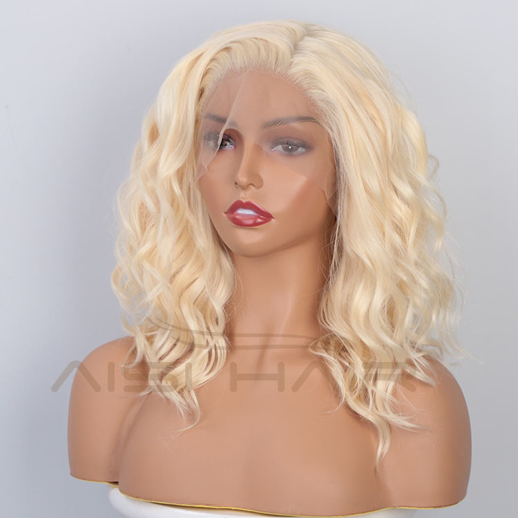 Aisi Hair Wholesale Medium Long Body Wavy Blonde Wig Long Wavy Swiss Lace Wig Synthetic Lace Frontal Hair Wigs For Black Women