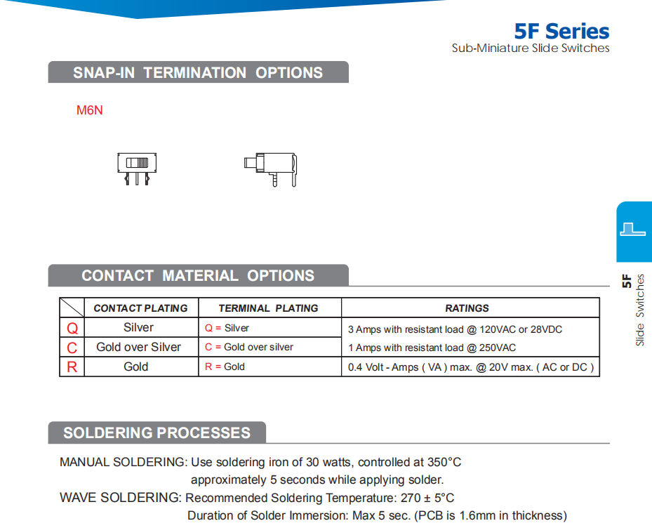  slide switches