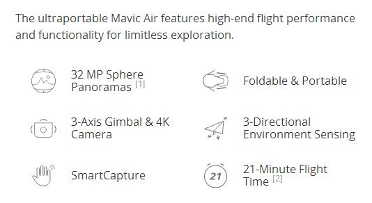 Fast shipping Stock DJI Mavic Air drone Arctic white Mavic air drone