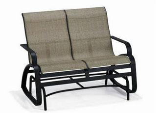 Double Seat Folding Patio Furniture Sling Patio Glider Benc