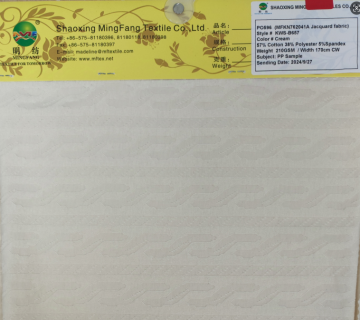 Knitted Cotton Polyester Jacquard fabric .