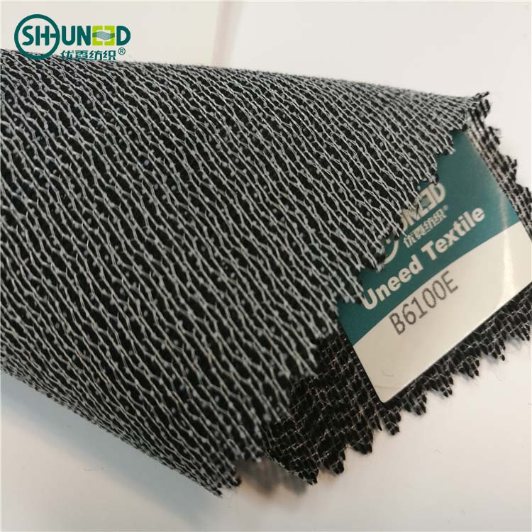 Polyester Adhesive Warp Knitted Weft Inserted Fabric Fusible Interlining for Garment