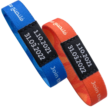 Customized Embossed Polyester Sublimation Bracelets with Logo Printing