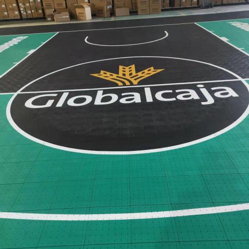 Anti slip gelanggang bola keranjang modular dalaman