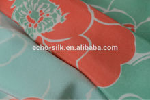 16mm 114cm stock floral printed CDC ,printed silk fabric