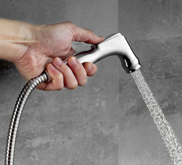 Chromed Water Shattaf with ABS Plastic Firmer for Bathroom