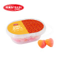 Sour peach heart halloween gummy jelly candy