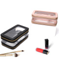 Ysure Leather beauty Easy Carrying Transparent Cosmetic bag