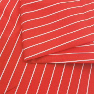 Striped Dyed Yarn Polyester Woven Printed Pongee Fabrics