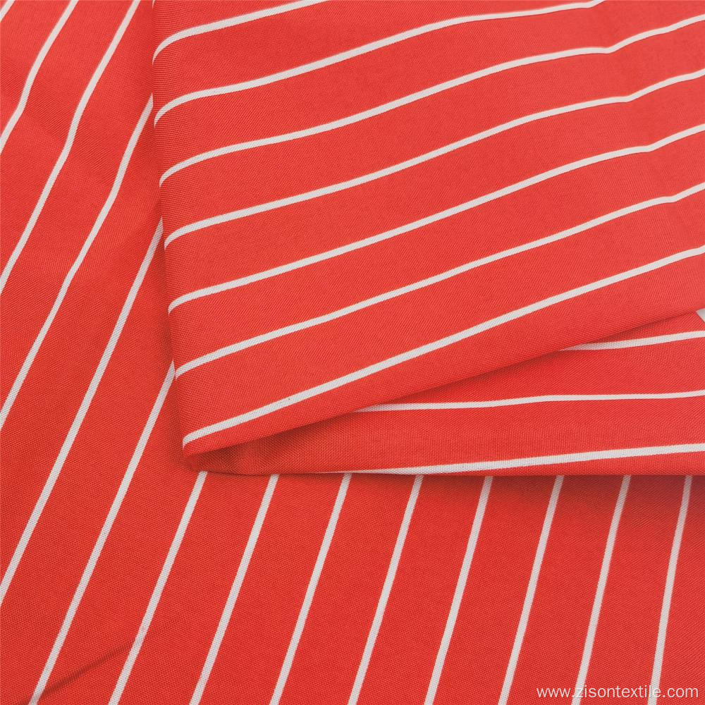 Striped Dyed Yarn Polyester Woven Printed Pongee Fabrics