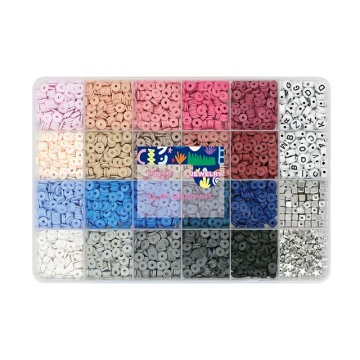 BEADS JEWELRY: 24 Grids Heishi Beads Collection