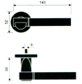 Tube Lever Type Door Handle